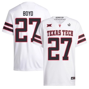 #27 White Men's TTU Red Raiders 2026 Amier Boyd College Football Jerseys 392775-395
