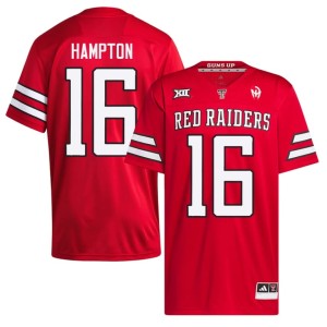 #16 College Football TTU Men Red Ashton Hampton 2026-27 Jerseys 302792-316