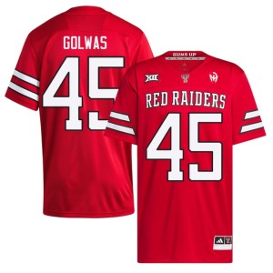 #45 Red College Football Limited Mens Texas Tech Brock Golwas Jerseys 978236-470