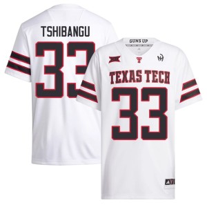 #33 Loic Tshibangu College Football Men's Limited White Texas Tech Red Raiders Jerseys 831381-146