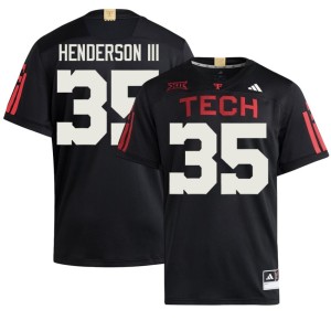 #35 College Football Black Texas Tech Raiders Michael Henderson III NCAA Mens Jerseys 820846-989