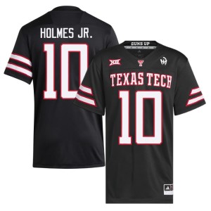 #10 A.J. Holmes Jr. TTU College Football Men's Official Black Jersey 530513-192