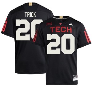 #20 The Red Raiders Black Player Adam Trick Mens College Football Jerseys 521796-832
