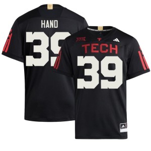 #39 College Football Limited Texas Tech Red Raiders Jacob Hand Mens Black Jersey 543418-391