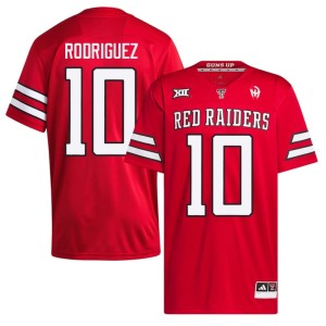 #10 Jacob Rodriguez The Red Raiders College Football Game Men Red Jerseys 385310-975