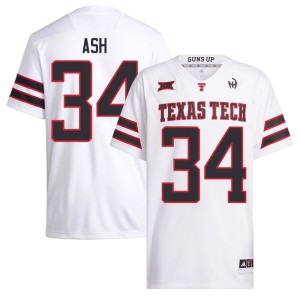 #34 Kaegan Ash Texas Tech Raiders White Men's Alumni College Football Jersey 796997-647