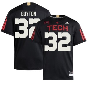 #32 LaDamion Guyton Texas Tech University Men Black College Football Game Jerseys 408668-318