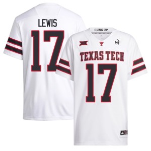 #17 Alumni College Football Texas Tech White Men Noah Lewis Jersey 298793-982