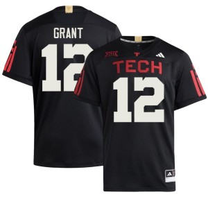 #12 The Red Raiders Black College Football Tarrion Grant 2026-27 Men Jersey 152227-640