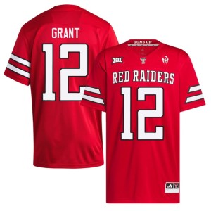 #12 Raiderland Red Mens High School College Football Tarrion Grant Jerseys 644465-346