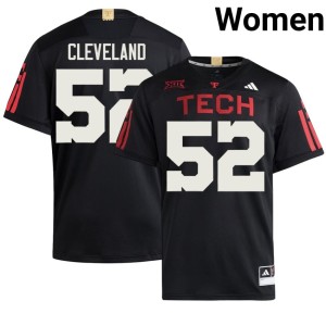 #52 Tech Women's College Football Stitched Black Cash Cleveland Jersey 234849-380