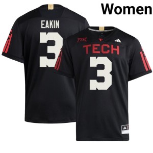 #3 The Raiders Replica Women's Coy Eakin College Football Black Jerseys 336665-904