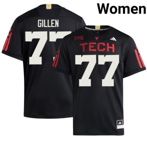 #77 Black Womens Raiderland College Football NCAA Elias Gillen Jerseys 184253-378