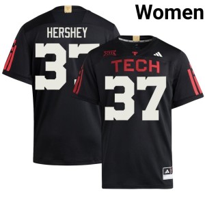 #37 College Football Black Texas Tech Raiders Ian Hershey Women's High School Jerseys 576186-416