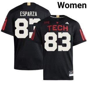 #83 Women's College Football Replica The Raiders Jack Esparza Black Jerseys 808747-175