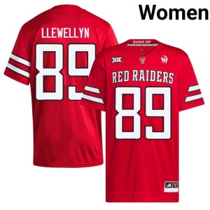 #89 Jason Llewellyn Women's College Football Raiders Red Official Jersey 308038-158