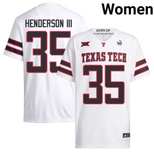 #35 College Football Raiders Michael Henderson III Embroidery White Women Jerseys 902043-224