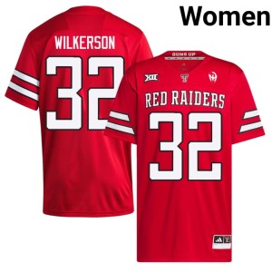 #32 College Football Red Sawyer Wilkerson Texas Tech Raiders 2026 Women Jersey 164075-644