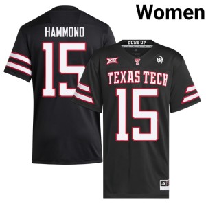 #15 Womens College Football Limited Black TTU Red Raiders Will Hammond Jerseys 328523-827
