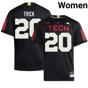 #20 Black Womens The Red Raiders Adam Trick College Football Embroidery Jerseys 936326-958