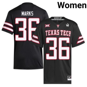 #36 Black Women College Football Raiderland Demarcus Marks Stitched Jersey 570689-433