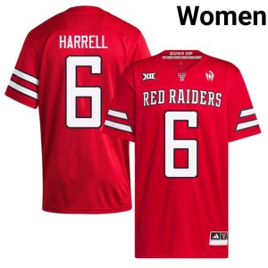 #6 Red Womens College Football Limited The Red Raiders Graham Harrell Jersey 618530-384