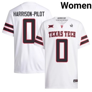 #0 White Mikal Harrison-Pilot TTU Red Raiders College Football High School Womens Jerseys 328557-626
