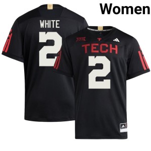 #2 Player Trey White The Raiders College Football Women's Black Jersey 729990-707