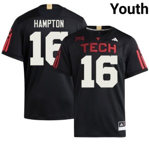 #16 Limited College Football Youth Black Ashton Hampton The Red Raiders Jersey 584691-162