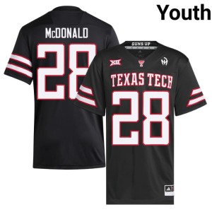 #28 Black Player College Football Tech Braylan McDonald Youth Jersey 245685-661