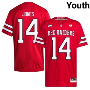#14 The Red Raiders Bryson Jones Youth College Football Replica Red Jersey 826154-431