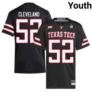#52 2026-27 Youth College Football Cash Cleveland Black Red Raiders Jersey 381067-373