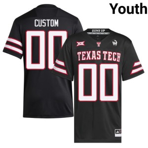 #00 TTU Official College Football Youth Custom Black Jerseys 932558-389
