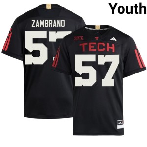 #57 2026 Hunter Zambrano Black College Football Youth The Raiders Jerseys 709844-944