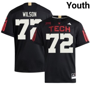 #72 Black Texas Tech 2026 Sheridan Wilson College Football Youth Jersey 584375-638