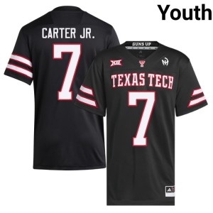 #7 2026 Youth Black Texas Tech Raiders Terrance Carter Jr. College Football Jerseys 675020-377