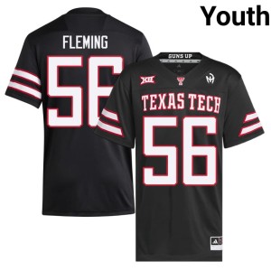 #56 Black Amarie Fleming College Football Stitched The Red Raiders Youth Jerseys 470899-280