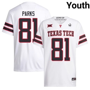 #81 College Football Limited Texas Tech Raiders Youth Dave Parks White Jersey 819025-831