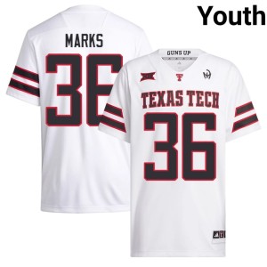 #36 The Raiders College Football Player White Youth Demarcus Marks Jerseys 952199-134