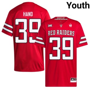 #39 Jacob Hand 2026 Youth College Football Red TTU Jersey 698488-833