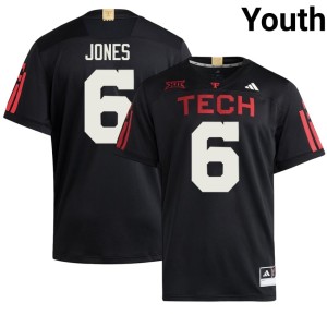 #6 Raiders College Football Youth Jalen Jones University Black Jersey 324831-970