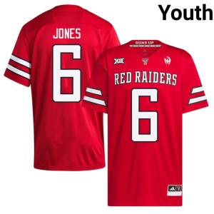 #6 Texas Tech Youth Jalen Jones College Football Stitched Red Jerseys 361544-546