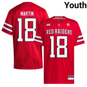 #18 Youth S'Vioarean Martin Red TTU College Football University Jersey 286005-714